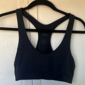 Girlfriend Collective navy racer back Sports Bra size M